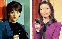 Linda Thorson (Tara King) and Diana Rigg (Emma Peel)